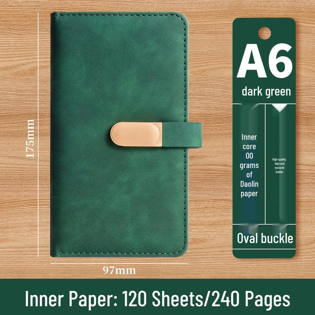 A6 Anpassat Spänne Högvärdig Anteckningsbok: Bärbar fickanteckningsbok för kontor, studier och redovisning