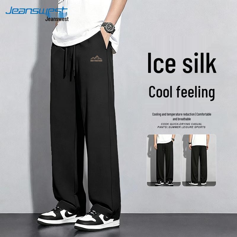 Jeanswest Men s Ice Silk Breathable Straight-Leg Casual Pants M