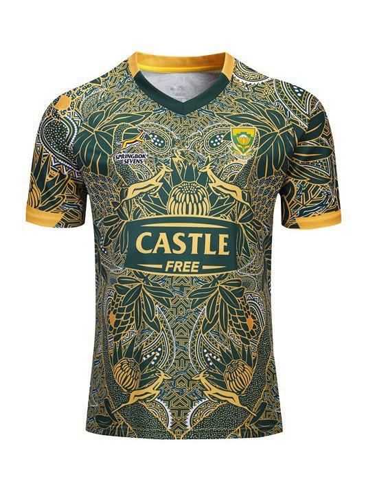 Rugby Jersey South Africa 100th Anniversary Rugby Jerseys Men s Short Sleeve Sweatshirts XXS
