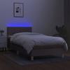 Maison Exclusive - Sommier à lattes de lit avec matelas LED Taupe 90x200 cm Tissu