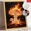 Handmade Pearl Painting Kit Fiery Mushroom DIY Frameless 3D Bead Art Canvas Creative Leisure Home Decoration Gift