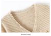 Elegant Korean Style Women's Knit Cardigan, Autumn/Winter 2023, High-end Niche Design in White.