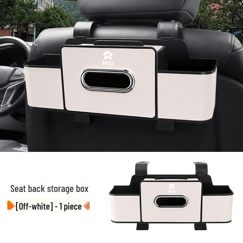 Compatible with 23 Nio ES6, ES7, ET7 models: rear seat storage box with cup holder and tissue box.