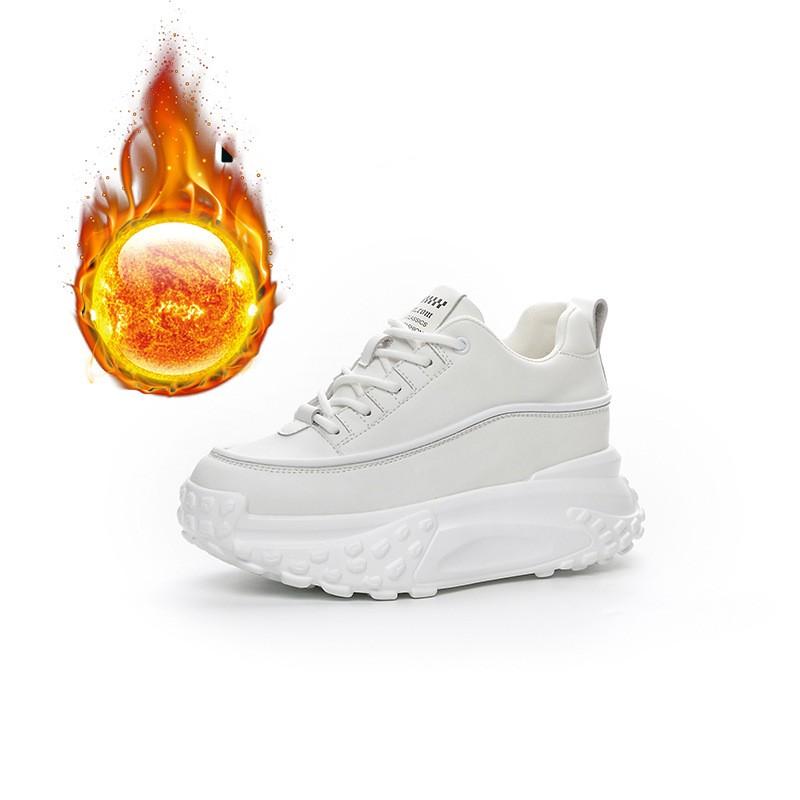 Fashion Hot quality 7cm Genuine Leather Platform Wedge Women Spring Well-fitting Autumn New Chunky Sneakers Shoes Breathable Comfortable