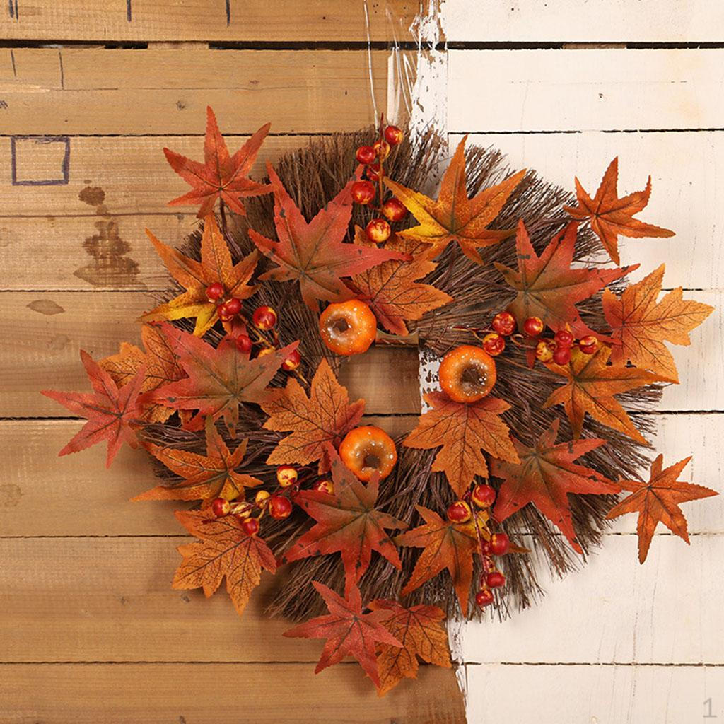 

17.72 Inch Leaf Garland Pumpkin Outdoor Decoration
