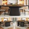 Mesa de jantar extensível com arrumação, 118–158 × 118 × 76,5 cm, para 4–6 pessoas, poupa espaço, adequada para a sala de jantar, preta