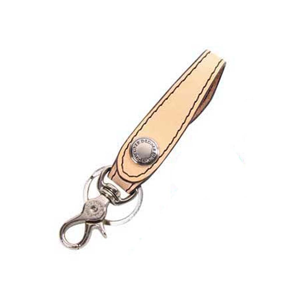 

[Degner] Leather key chain [K-51] [Color: Tan-Black] чёрный