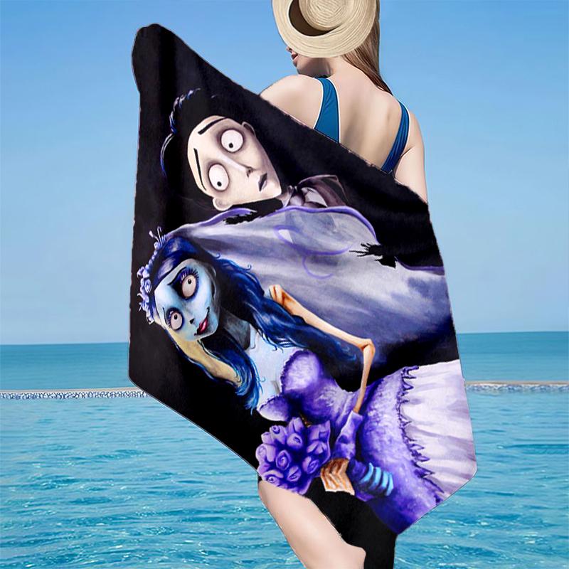 Gothic Corpse Beauty In Bloom Beach Towel, Super Soft Microfiber, Gift for Her/Him, Birthday, for Pool, Beach, Travel, Home Decor Fan Gifts