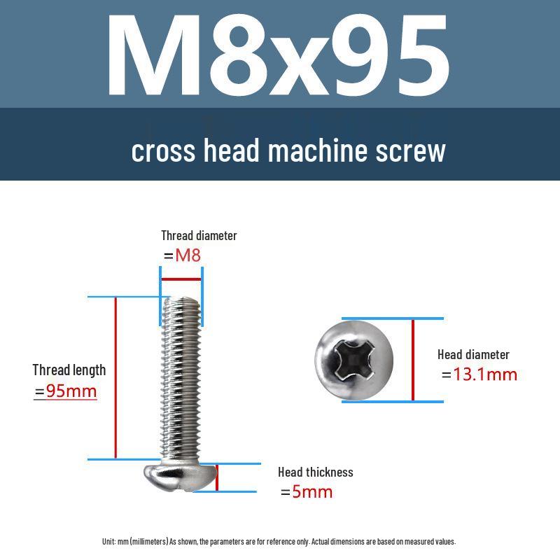 Yigu Direct 304 Edelstahl Kreuzschlitz Senkkopfschrauben M6-M10 Maschinengewinde