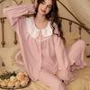 Spring/Summer Sleeveless Boat-Neck Loose-Fitting Comfortable Retro Style Sleepwear for Women