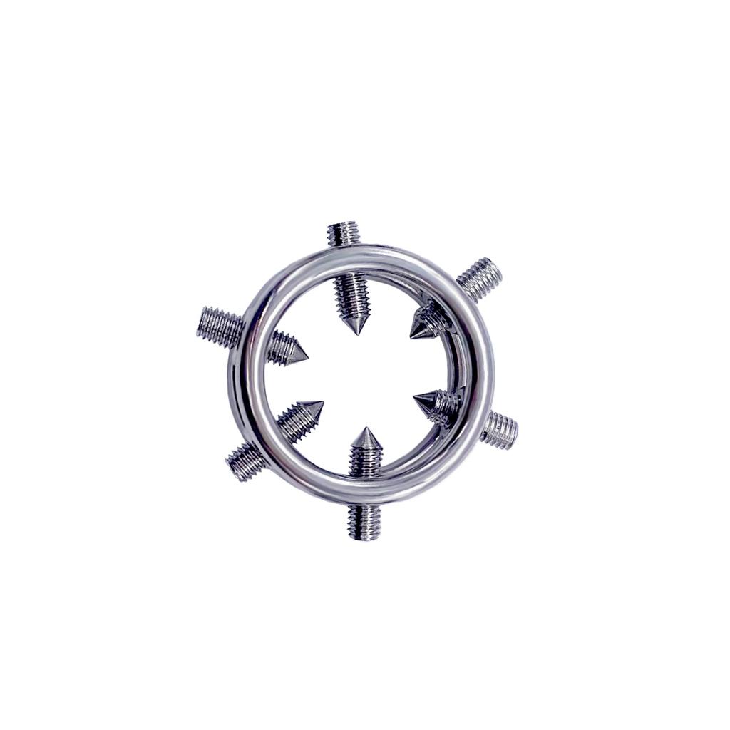 Nerezový pojistný kroužek se šroubem Nastavitelný pánský zámek cudnosti erekční kroužky klec na penis Slave Femdom BDSM