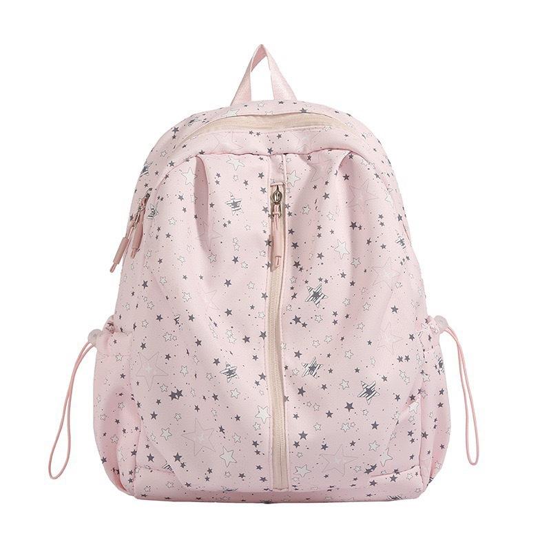Schoolbag Korean Version Ins Cartoon Star Backpack Female College Style Student School Bag Fashion Casual Versatile Large Capacity Backpack