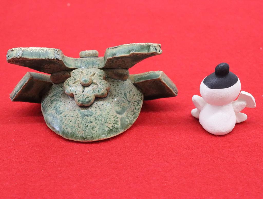 Day Made In Ceramic Mini Compact Kabuto and Genki Do Made In Japan [Craftsman House] Boys' Doll, Japan, Palm-Sized Doll, (Children's Day),