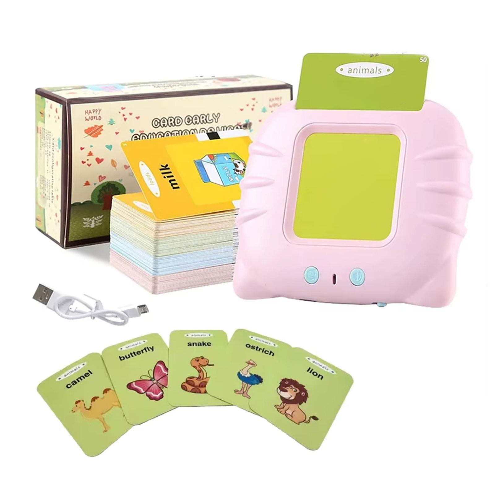 

Talking Flash Cards Kids Toddler Flash Cards with 224 Sight Words Montessori Toys Gift for Kid Learning Educational Toys 1 розовый