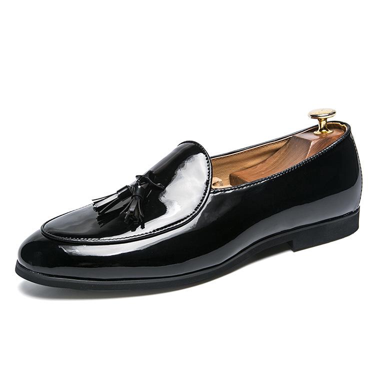 Men's Large Leather Tassel Loafers - Trendy, Breathable, Casual Business Shoes for Summer