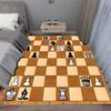 Chess Pattern Carpet Mat Rug King Queen Rook Bishop Knight Pawn Theme Game Living Room Area Rug Protection