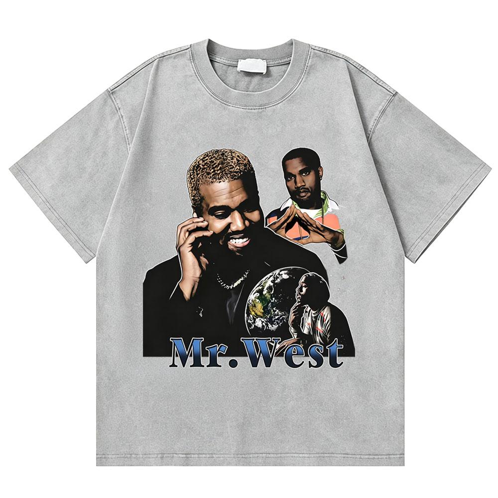 

Washed Vintage Rapper Kanye West Graphic Tshirts Mens Summer Ocollar Tshirt Men Hip Hop Fashion Oversized T Shirt Streetwear S