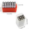 12 Stück Metallbuchstaben-Set 1/8” 1/4” Stahlblumenstempel-Set Stempelwerkzeug zum Prägen von Metall, Lederhandwerk