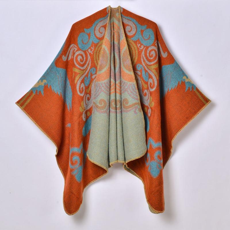 

Женский жаккардовый утолщенный теплый шарф-шаль Юньнань Непал дорожная фото-шаль для улицы 130x150cm