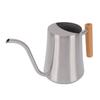 Indoor Watering Can 1L with Long Spout Wood Handle Metal Small Water Can Pot for House Bonsai Plants Garden Flower