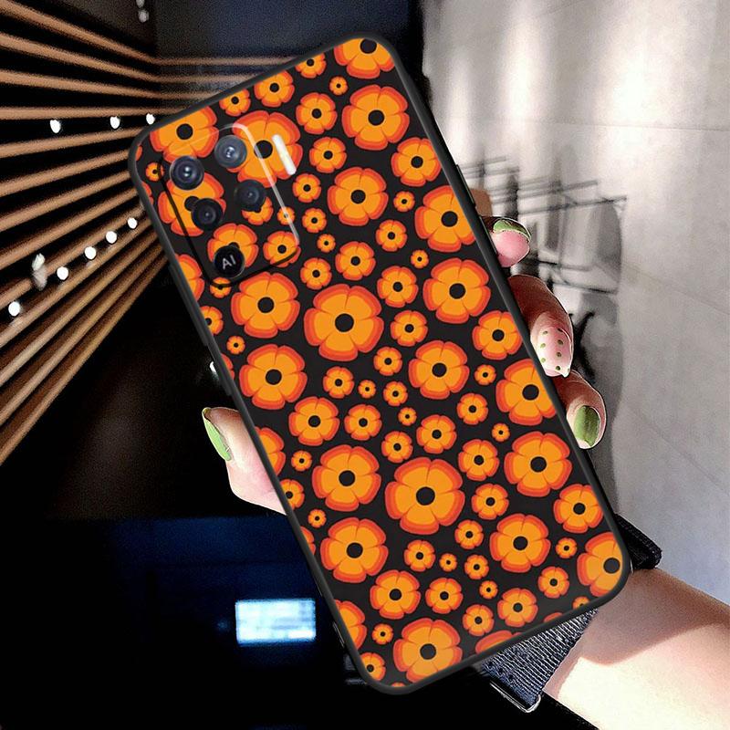 70s hippie  Psychedelic floral flowers Case For Oppo A38 A18 A78 A98 A58 A60 A80 A96 A76 A16 A94 A74 A54 A15 A17 A57 A77 A5 Pro