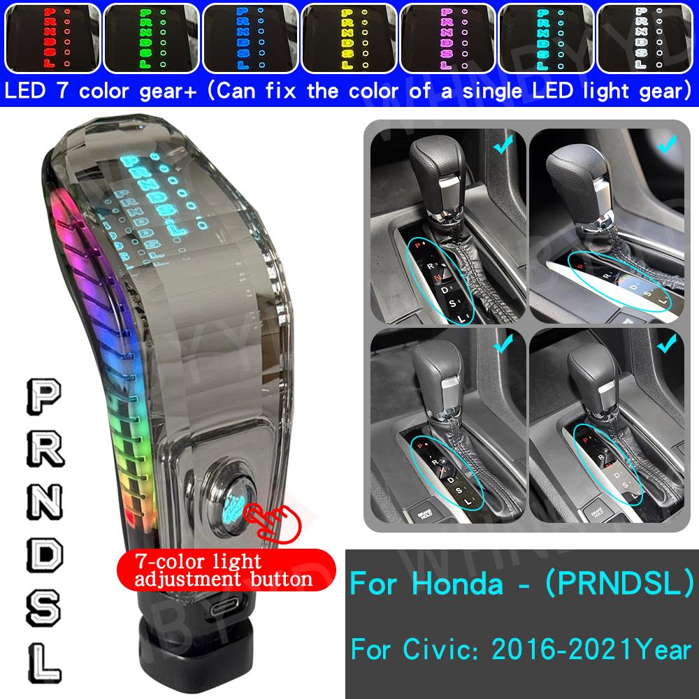 Car Gear Shift Knob Automatic Transmission For Honda Accord 7 8 9 10 Th Civic Fit CR-V CRV 54131TLAA63ZA LED crystal Shift Lever