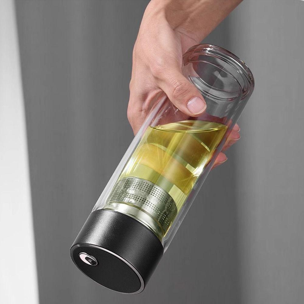 Sealed Glass Water Bottle Double Wall Magnetic Glass Tumbler Multiple Uses Glass Tea Cup  Car Cup
