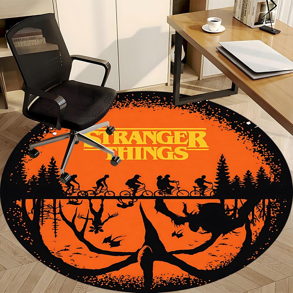 1pc Stranger Things Chair Carpet for Office, Non Slip, Soft and Durable Office Rug for Interior Decoration