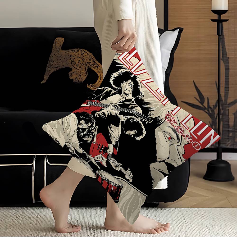 Band L-Led Z-Zeppelin Pillow Gift Home Office Decoration Bedroom Sofa Car Cushion Cover Case 45x45