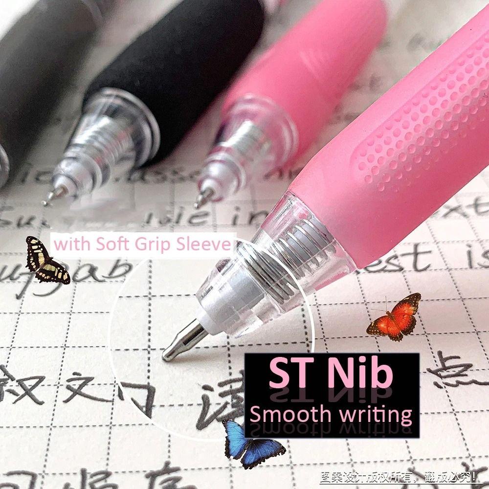 6PCS Butterfly Series 0.5mm Writing Pen Kawaii Black Ink Pen Creative Cute Press Gel Pen  Student