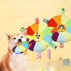 Hot Dog Plush Toy Bell Cartoon Toy Puppy Small Dog Teddy Teeth Grinding Toy Wear-resistant Bite-resistant Pet Toy