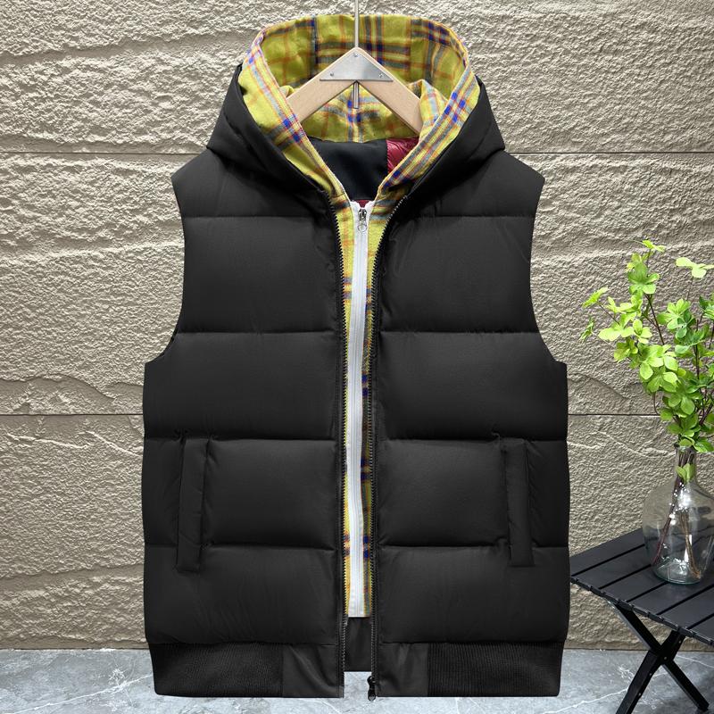 

Модный теплый жилет-обманка из двух частей для мужчин, зимние безрукавки, куртки с капюшоном, большого размера, толстое мужское пальто 4XL жёлтый