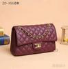 Explosive Small Fragrance Style Diamond Plaid Bag Top Layer Cowhide European and American Retro Square Buckle Chain Bag Fashion Shoulder Bag Wholesale