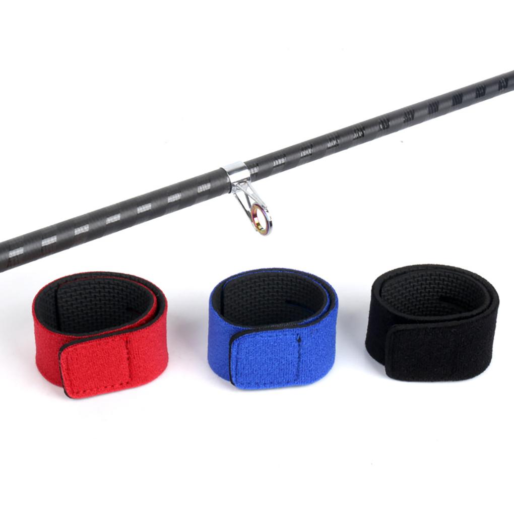 Pack of 10 Fishing Rod Holder Strap Rubber Pole Ties Elastic Band Outdoor River Lake Boat Fastener Accessories