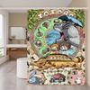 Anime My Neighbor Totoro Modern Simple Shower Curtain Bathroom Decorative Polyster Shower Curtain with Hook