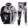 NFL Football Tracksuit Set 3D Print Hoodie Loose Pants Mens Sportswear
