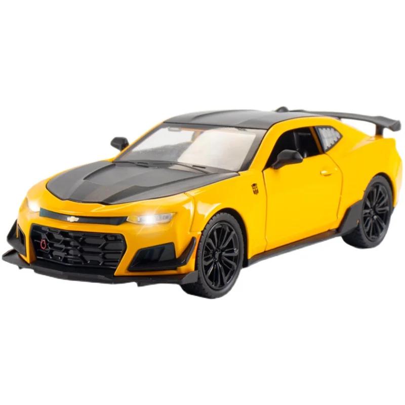 1:24 Chevrolet Camaro Alloy Diecast Model Toy Car Sound And Light Pull Back Metal Car Simulation Collection Gifts Toys Boy