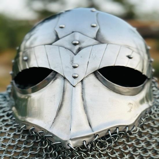 Chainmail Viking Vandal Medusa Steel Helmet Chainmail Hand Forged Armor Best Gift