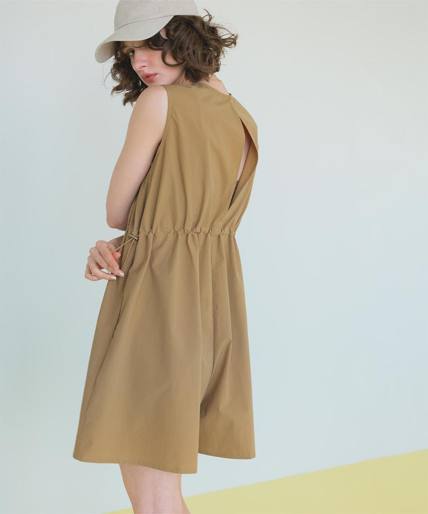 Seedless DFXM0623 Women's Waist-Marked All-in-One Rash Guard, Beige, Size M