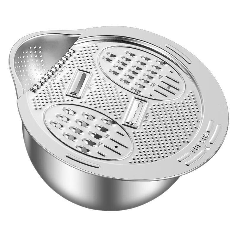 Multifunctional Stainless Steel Kitchen Strainer & Shredder Set