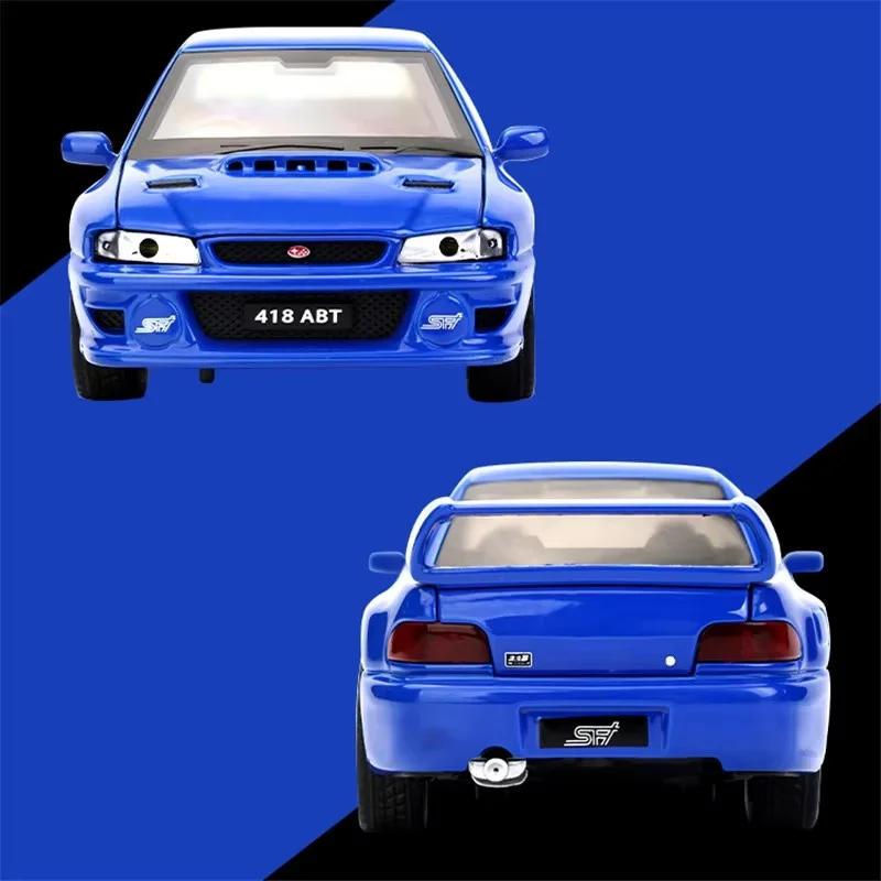 1/32 Subaru Impreza WRX STI Alloy Sports Car Model Diecasts Metal Racing Vehicles Car Model Simulation Sound Light Kids Toy Gift