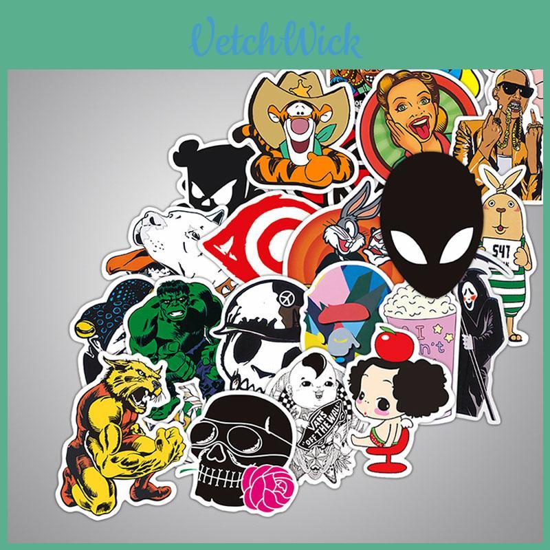 Vibrant 100 Pcs Skateboard Stickers With Waterproof Graffiti For Laptops And Luggage