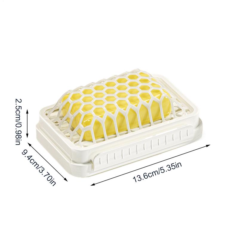 

Двухслойная мыльница, сетчатая структура высокой эластичности, без сверления, компактное хранение для ванной комнаты, для дома, общежития, деловой поездки