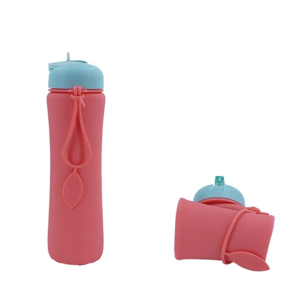 

Portable Folding Water Cup Reuseable Collapsible Water Cups Foldable Silicone Water Bottle Hiking розовый