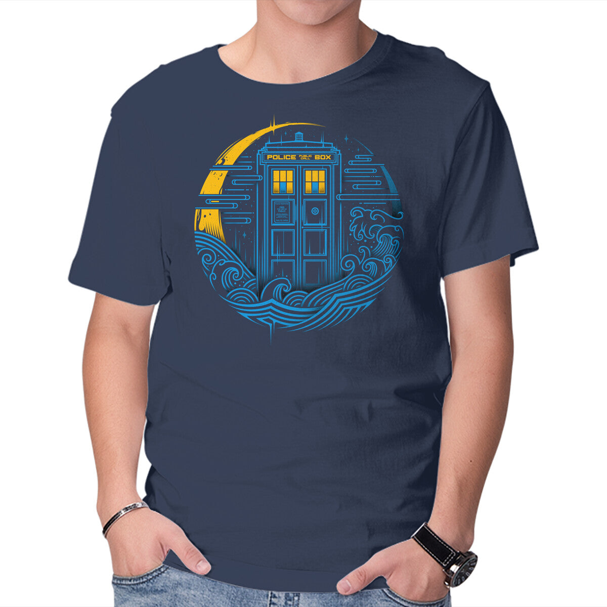 Unisex Crew Neck T-Shirt Time Traveler Graphic Short Sleeve Casual Tee XXL