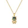 Titanium Steel, Starry Sky Three-Dimensional Bear Light Luxury Temperament Gorgeous Full Diamond Necklace Female Versatile Collarbone Chain