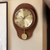 Decorative Wall Clock Modern Wood Wall Watch Luxury Aesthetic Pendulum Clocks Silent Minimalist Elegant Living Room Watches