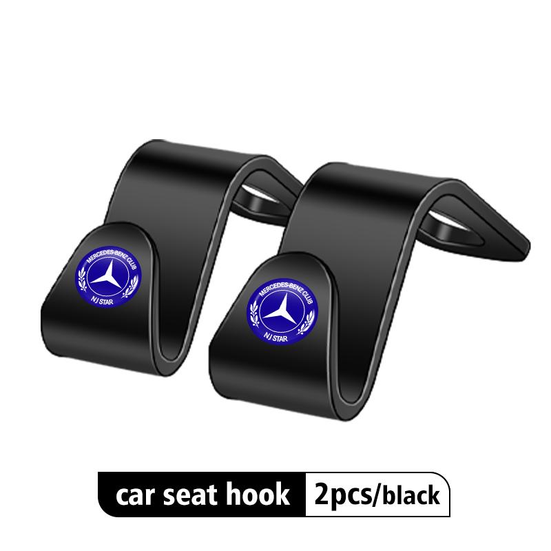 FA034pcs Car Rear Seat Hook Storage Hanger Organizer Accessories For Mercedes Benz W202 W212 W126 W140 W168 W177 CLS GLE GLC GLS CLA