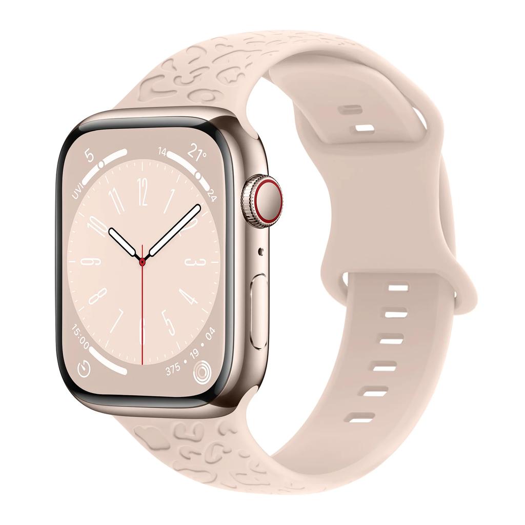 Silicone Strap For Apple Watch 10 9 8 7 45mm 41mm 42mm 46mm Ultra 2 49mm Leopard Print Bracelet Wristband iWatch 6 5 4 SE Correa