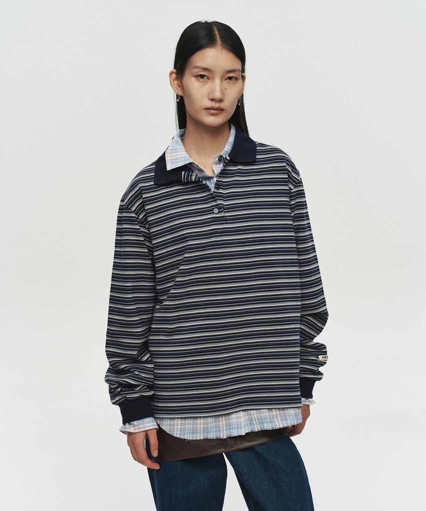 Hoite Het Oscar Stripe Polo (Navy)